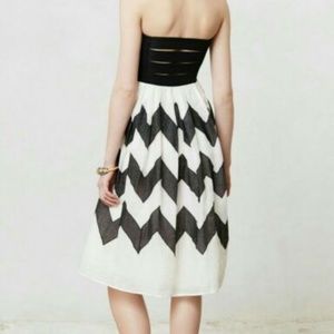 Anthropologie Dress Leifnotes Black and White